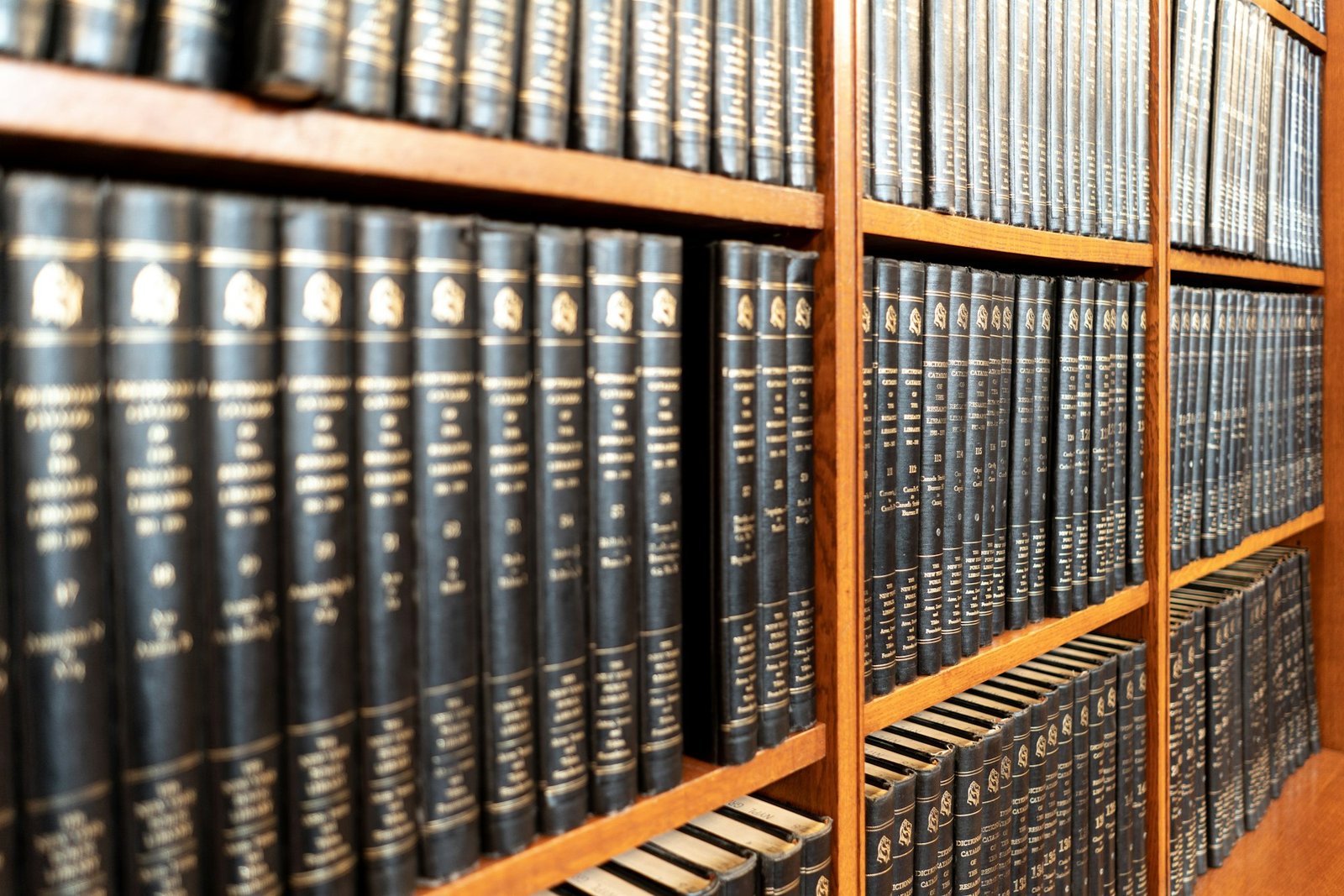 Rows of bound legal reporters filling a shelf
